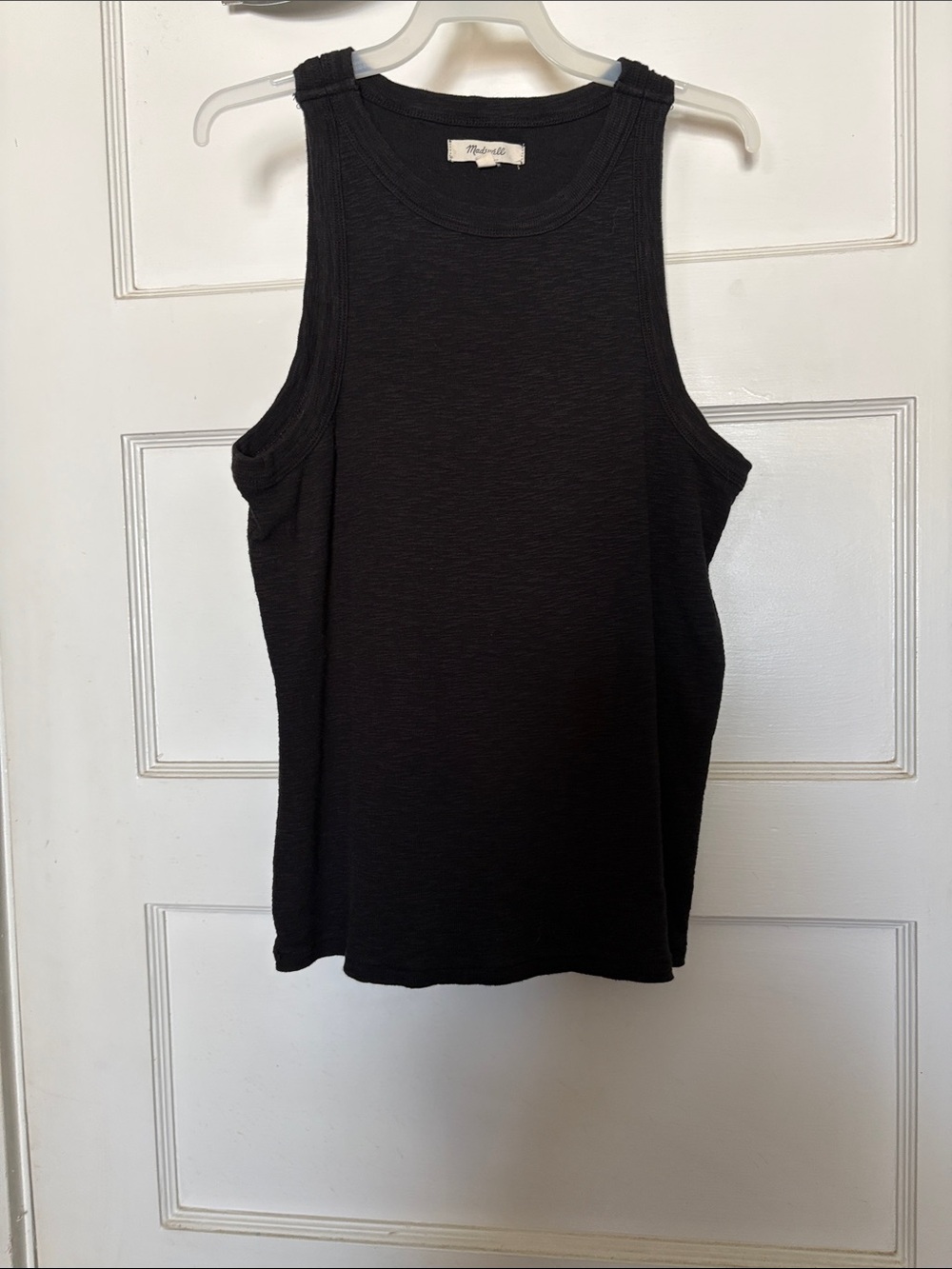 Madewell Black Ribbed Knit Tank Top Sleeveless Essentials Size S